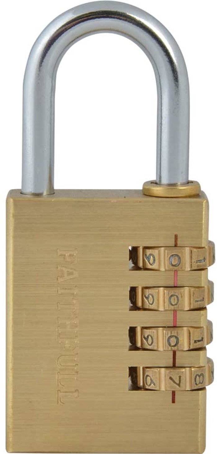 Tooled Up | Faithfull Faithfull Brass Combination Padlock 38mm Standard Faithfull Faithfull Brass Combination Padlock 38mm Standard