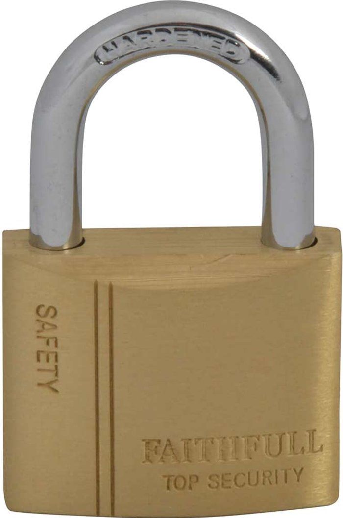 Tooled Up | Faithfull Faithfull Brass Padlock 40mm Standard Faithfull Faithfull Brass Padlock 40mm Standard