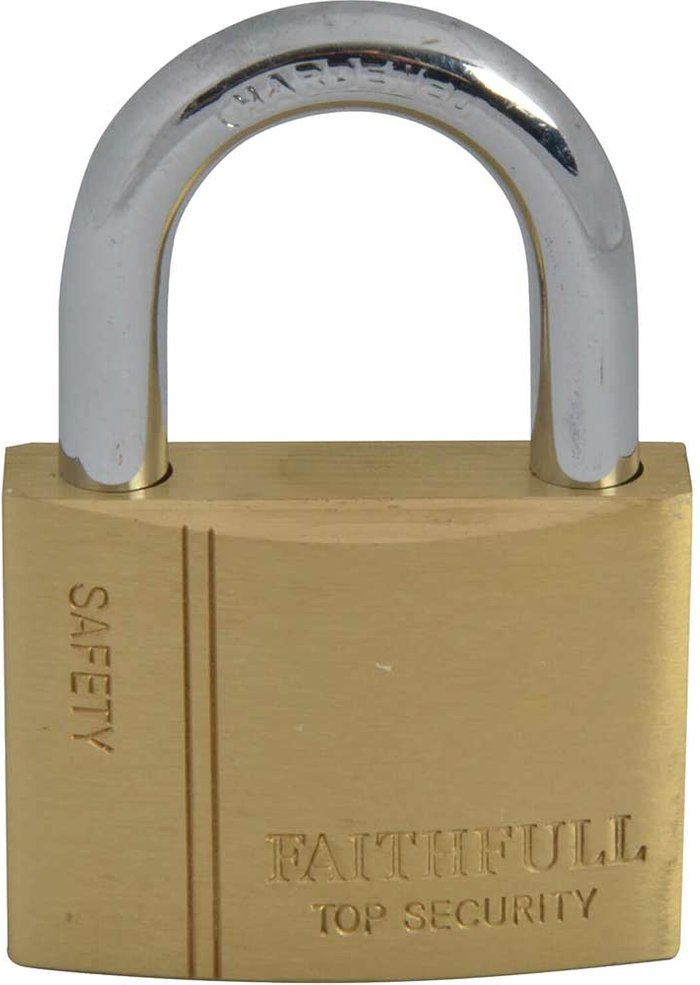 Tooled Up | Faithfull Faithfull Brass Padlock 50mm Standard Faithfull Faithfull Brass Padlock 50mm Standard