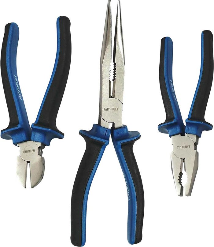 Tooled Up | Faithfull Faithfull 3 Piece Handyman Plier Set Faithfull Faithfull 3 Piece Handyman Plier Set