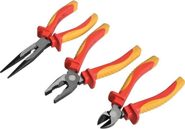 Tooled Up | Faithfull Faithfull 3 Piece VDE Insulated Plier Set Faithfull Faithfull 3 Piece VDE Insulated Plier Set