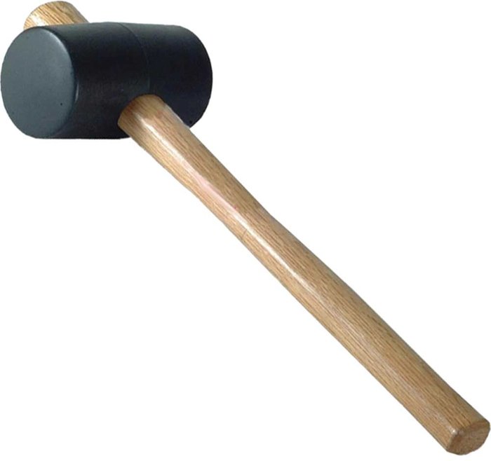 Tooled Up | Faithfull Faithfull Black Rubber Mallet 680g Faithfull Faithfull Black Rubber Mallet 680g