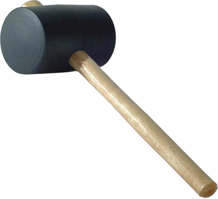 Tooled Up | Faithfull Faithfull Black Rubber Mallet 570g Faithfull Faithfull Black Rubber Mallet 570g