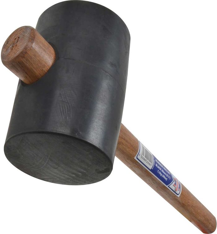 Tooled Up | Faithfull Faithfull Black Rubber Mallet 1100g Faithfull Faithfull Black Rubber Mallet 1100g