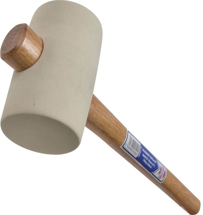 Tooled Up | Faithfull Faithfull White Rubber Mallet - 794g Faithfull Faithfull White Rubber Mallet - 794g