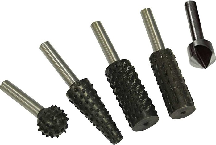 Tooled Up | Faithfull Faithfull 5 Piece Rotary Rasp and Countersink Set Faithfull Faithfull 5 Piece Rotary Rasp and Countersink Set
