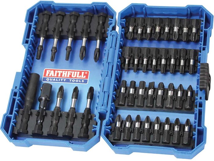 Tooled Up | FAITHFULL Impact Screwdriver Bit Set 42 Piece Cased Set FAISBSET42IM XMS21IMPS42 - Faithfull FAITHFULL Impact Screwdriver Bit Set 42 Piece Cased Set FAISBSET42IM XMS21IMPS42 - Faithfull