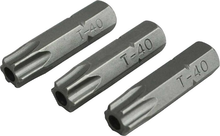 Tooled Up | Faithfull Faithfull S2 Security Torx Screwdriver Bits T40 25mm Pack of 3 Faithfull Faithfull S2 Security Torx Screwdriver Bits T40 25mm Pack of 3