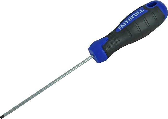Tooled Up | Faithfull Faithfull Soft Grip Flared Slotted Tip Screwdriver 5.5mm 100mm Faithfull Faithfull Soft Grip Flared Slotted Tip Screwdriver 5.5mm 100mm