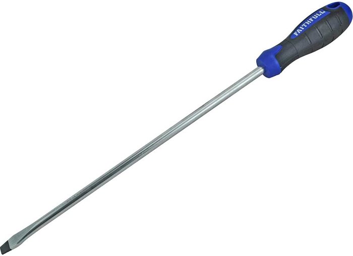 Tooled Up | Faithfull Faithfull Soft Grip Flared Slotted Tip Screwdriver 12mm 300mm Faithfull Faithfull Soft Grip Flared Slotted Tip Screwdriver 12mm 300mm