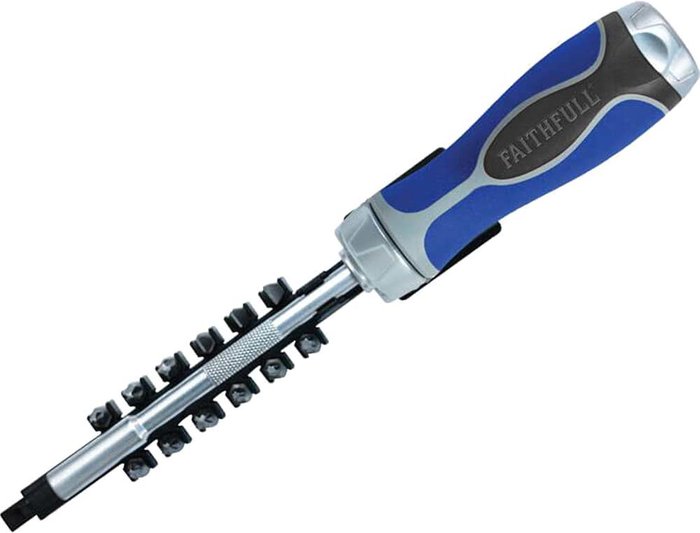 Tooled Up | Faithfull Faithfull 13 Piece Ratchet Screwdriver Set Faithfull Faithfull 13 Piece Ratchet Screwdriver Set