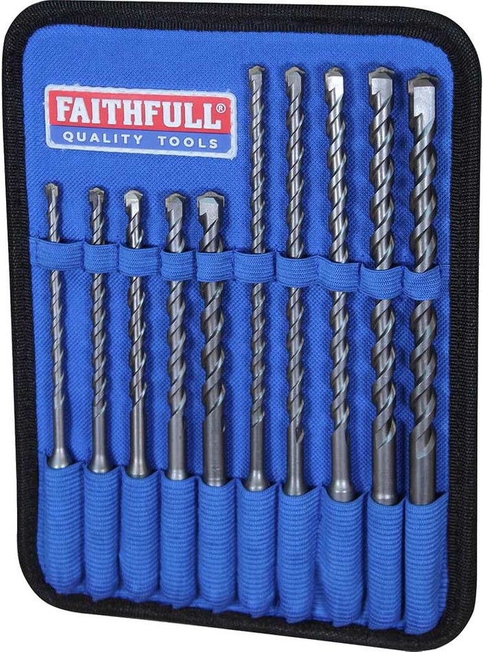 Tooled Up | Faithfull Faithfull 10 Piece SDS Plus Drill Bit Set Faithfull Faithfull 10 Piece SDS Plus Drill Bit Set