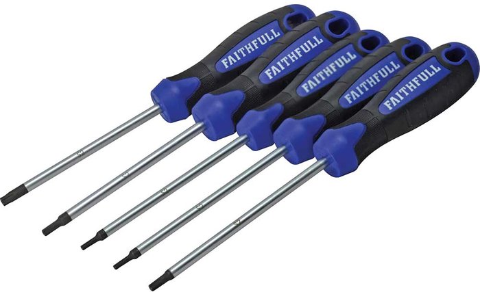 Tooled Up | Faithfull Faithfull 5 Piece Torx Screwdriver Set Faithfull Faithfull 5 Piece Torx Screwdriver Set
