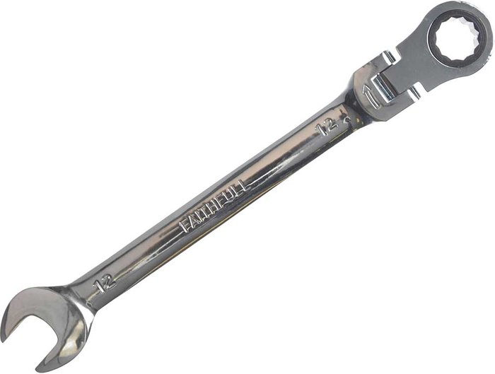 Tooled Up | Faithfull Faithfull Flexible Ratchet Combination Spanner 12mm Faithfull Faithfull Flexible Ratchet Combination Spanner 12mm