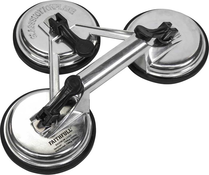 Tooled Up | Faithfull Faithfull Professional Suction Cup Lifter Triple Faithfull Faithfull Professional Suction Cup Lifter Triple