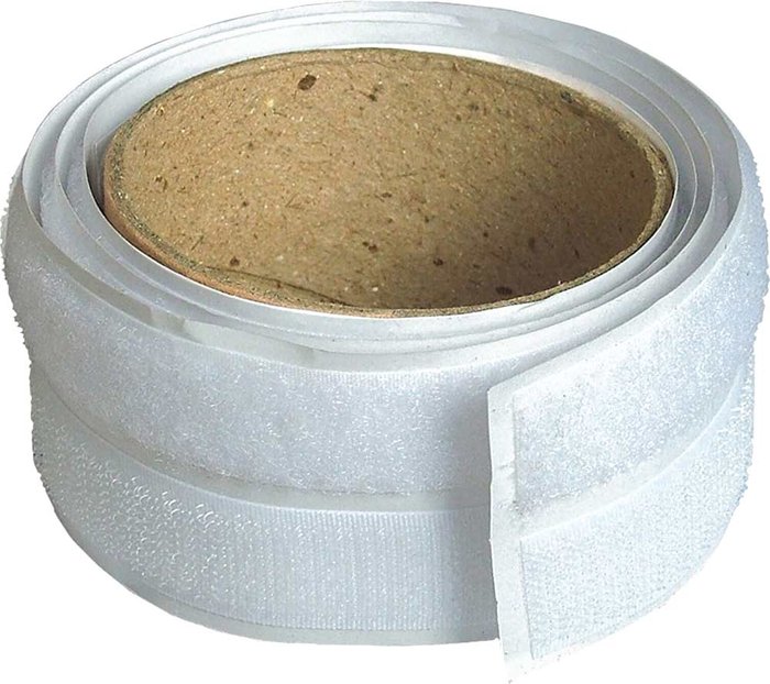 Tooled Up | Faithfull Faithfull Hook and Loop Self Adhesive Tape White 20mm 1m Faithfull Faithfull Hook and Loop Self Adhesive Tape White 20mm 1m