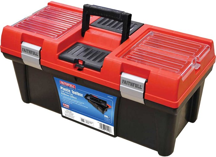 Tooled Up | Faithfull Faithfull Organiser Lid Toolbox - 51cm (20in) Faithfull Faithfull Organiser Lid Toolbox - 51cm (20in)