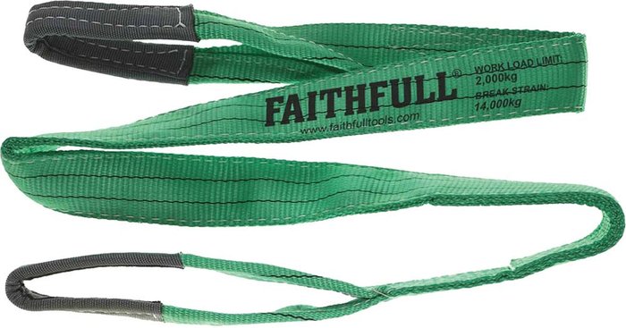 Tooled Up | Faithfull Faithfull Lifting Strap Reinforced Sling 2m 2 Tonne Faithfull Faithfull Lifting Strap Reinforced Sling 2m 2 Tonne