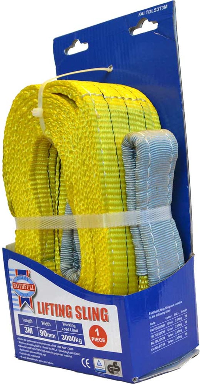 Tooled Up | Faithfull Faithfull Lifting Strap Reinforced Sling 3m 3 Tonne Faithfull Faithfull Lifting Strap Reinforced Sling 3m 3 Tonne