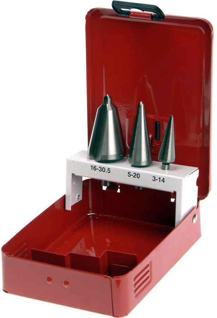 Tooled Up | Faithfull Faithfull 3 Piece HSS Taper Cone Drill Bit Set Faithfull Faithfull 3 Piece HSS Taper Cone Drill Bit Set