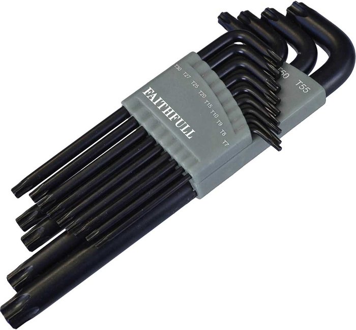 Tooled Up | Faithfull Faithfull 13 Piece Torx Long Arm Key Set Faithfull Faithfull 13 Piece Torx Long Arm Key Set
