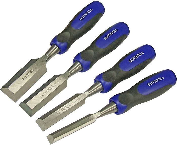 Tooled Up | Faithfull Faithfull Bevel Edge Butt Chisel Set of 4 Faithfull Faithfull Bevel Edge Butt Chisel Set of 4