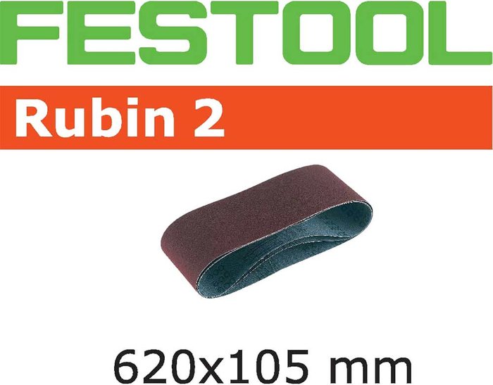 Tooled Up | FESTOOL Festool 105mm x 620mm Rubin 2 Abrasive Sanding Belt 105mm x 620mm 120g Pack of 10 FESTOOL Festool 105mm x 620mm Rubin 2 Abrasive Sanding Belt 105mm x 620mm 120g Pack of 10