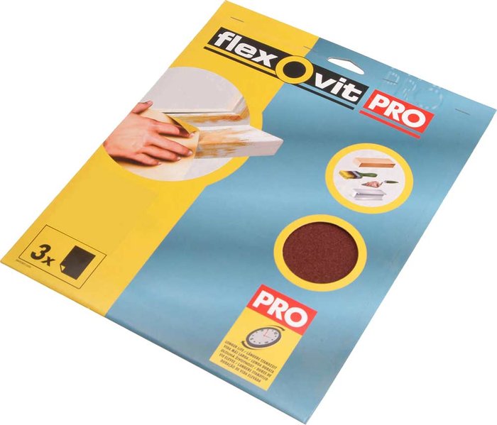 Tooled Up | Flexovit Flexovit Aluminium Oxide Sandpaper Assorted Grit Pack of 25 Flexovit Flexovit Aluminium Oxide Sandpaper Assorted Grit Pack of 25