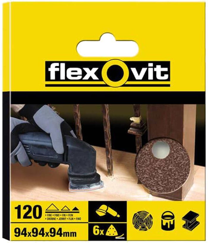 Tooled Up | Flexovit Flexovit Delta Sanding Sheets Fine Pack of 6 Flexovit Flexovit Delta Sanding Sheets Fine Pack of 6