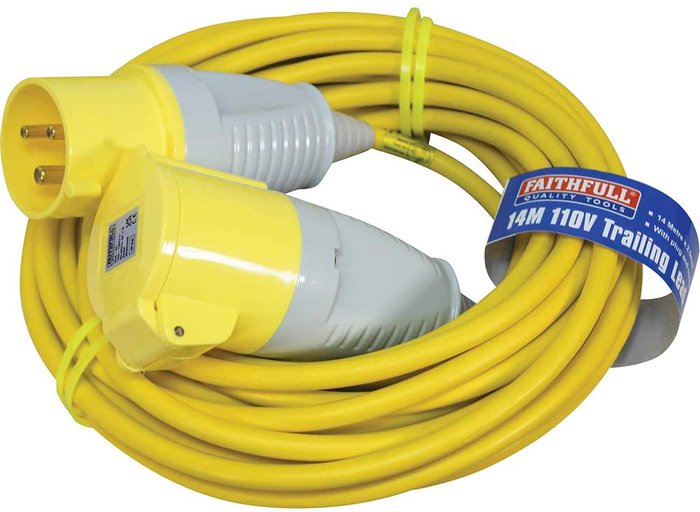 Tooled Up | Sirius Sirius Extension Trailing Lead 16 amp Heavy Duty Yellow Cable 110v Sirius Sirius Extension Trailing Lead 16 amp Heavy Duty Yellow Cable 110v