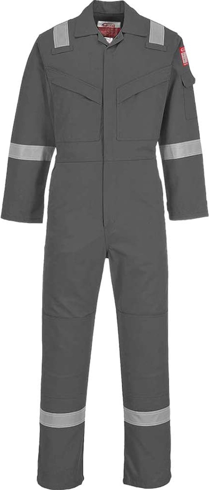 Tooled Up | Bizflame Biz Flame Mens Aberdeen Flame Resistant Antistatic Coverall Grey 5XL 34 Bizflame Biz Flame Mens Aberdeen Flame Resistant Antistatic Coverall Grey 5XL 34