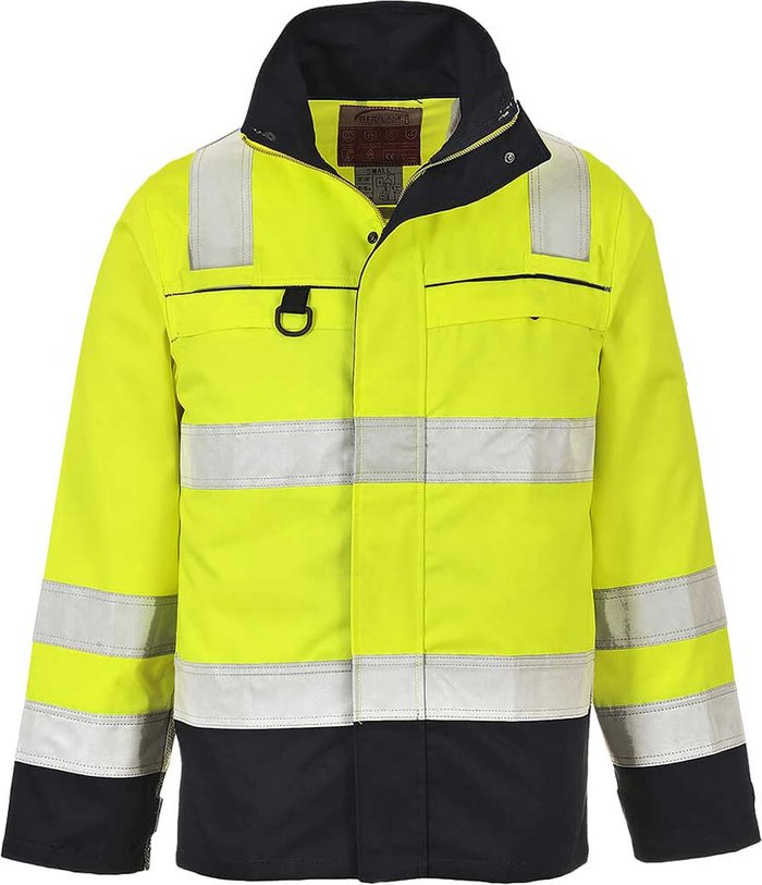 Tooled Up | Bizflame Biz Flame Flame Resistant Hi Vis Multi Norm Jacket Yellow / Navy S Bizflame Biz Flame Flame Resistant Hi Vis Multi Norm Jacket Yellow / Navy S