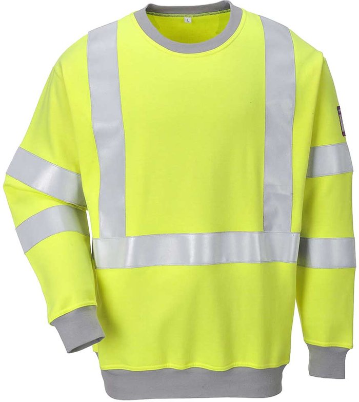 Tooled Up | Modaflame Modaflame Mens Flame Resistant Hi Vis Sweatshirt Yellow 3XL Modaflame Modaflame Mens Flame Resistant Hi Vis Sweatshirt Yellow 3XL