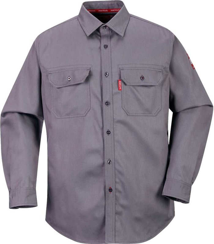 Tooled Up | Bizflame Biz Flame Mens Flame Resistant Work Shirt Grey L Bizflame Biz Flame Mens Flame Resistant Work Shirt Grey L