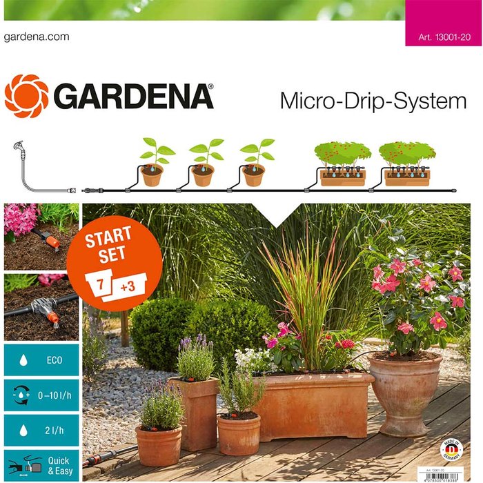Tooled Up | Gardena Gardena MICRO DRIP 7 Pot and Planter Water Irrigation Starter Set Gardena Gardena MICRO DRIP 7 Pot and Planter Water Irrigation Starter Set