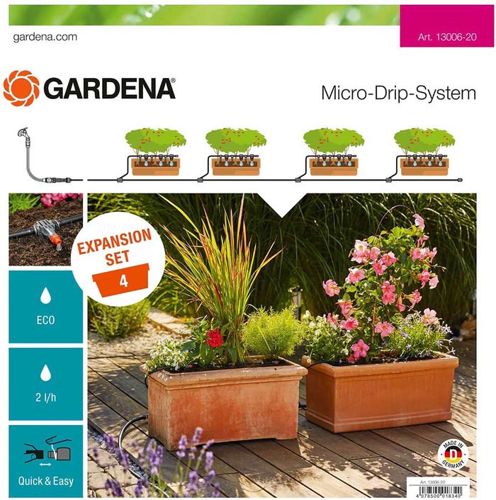 Tooled Up | Gardena Gardena MICRO DRIP Planter Irrigation Extension Set Gardena Gardena MICRO DRIP Planter Irrigation Extension Set