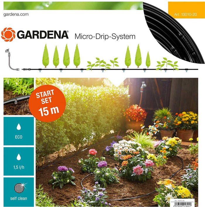 Tooled Up | Gardena Gardena MICRO DRIP S Above Ground Water Irrigation Starter Set Gardena Gardena MICRO DRIP S Above Ground Water Irrigation Starter Set