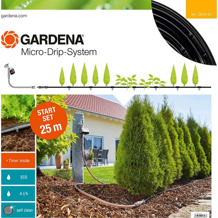 Tooled Up | Gardena Gardena MICRO DRIP M Above Ground Water Irrigation and Timer Starter Set Gardena Gardena MICRO DRIP M Above Ground Water Irrigation and Timer Starter Set