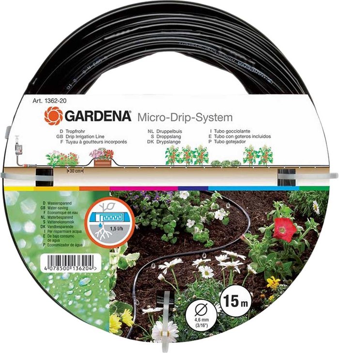 Tooled Up | Gardena Gardena MICRO DRIP Irrigation Drip Pipe 3/16 Gardena Gardena MICRO DRIP Irrigation Drip Pipe 3/16