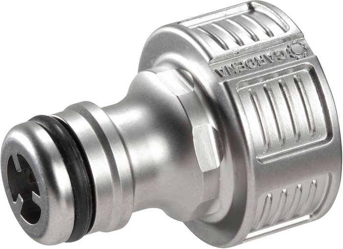 Tooled Up | Gardena Gardena Premium Threaded Tap Hose Pipe Connector 21mm Gardena Gardena Premium Threaded Tap Hose Pipe Connector 21mm