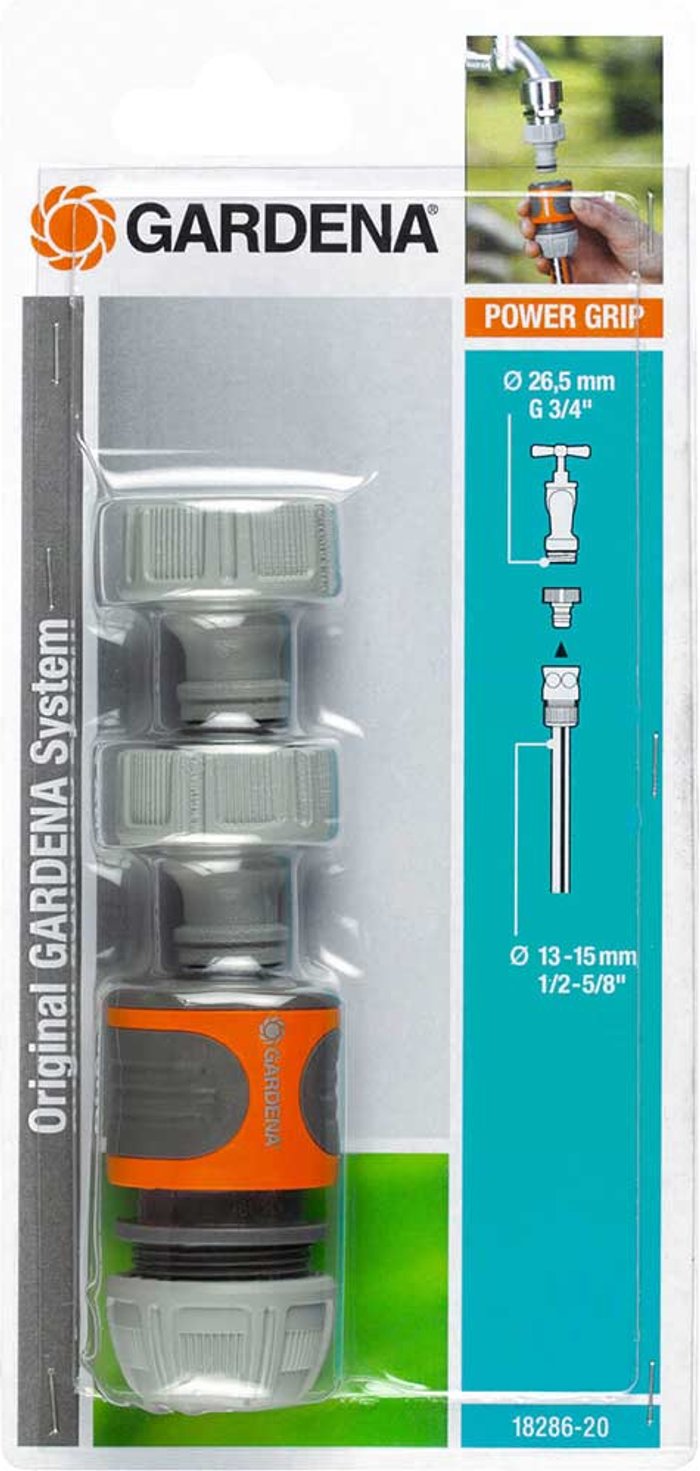 Tooled Up | Gardena Gardena ORIGINAL Threaded Tap and Hose Pipe Connector Set 21 & 26.5mm Gardena Gardena ORIGINAL Threaded Tap and Hose Pipe Connector Set 21 & 26.5mm