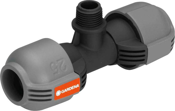 Tooled Up | Gardena Gardena SPRINKLERSYSTEM Male Threaded T Piece Connector 25mm x 1/2 Gardena Gardena SPRINKLERSYSTEM Male Threaded T Piece Connector 25mm x 1/2