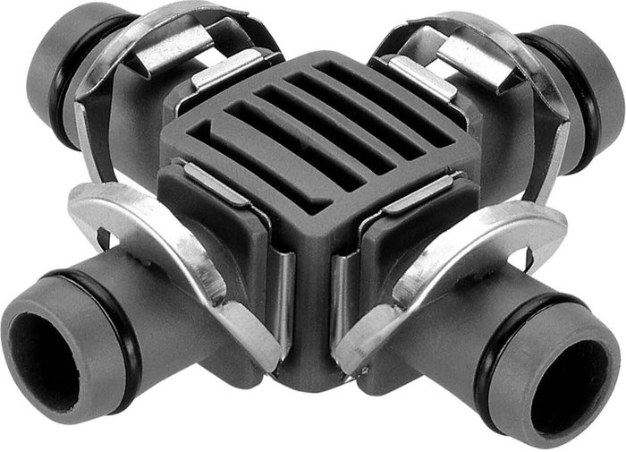 Tooled Up | Gardena Gardena MICRO DRIP 4 Way Coupling 1/2 Gardena Gardena MICRO DRIP 4 Way Coupling 1/2