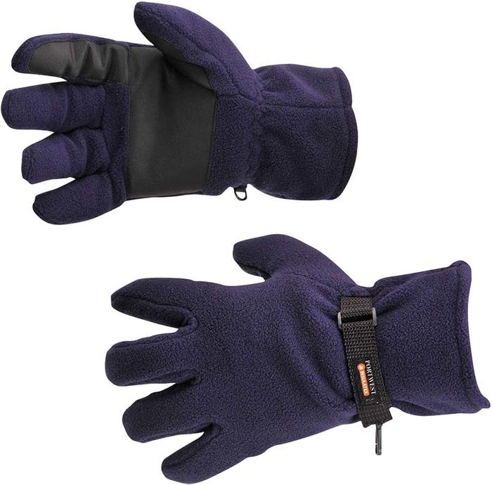 Tooled Up | Portwest Portwest Insulatex Lined Fleece Gripper Gloves Navy One Size Portwest Portwest Insulatex Lined Fleece Gripper Gloves Navy One Size