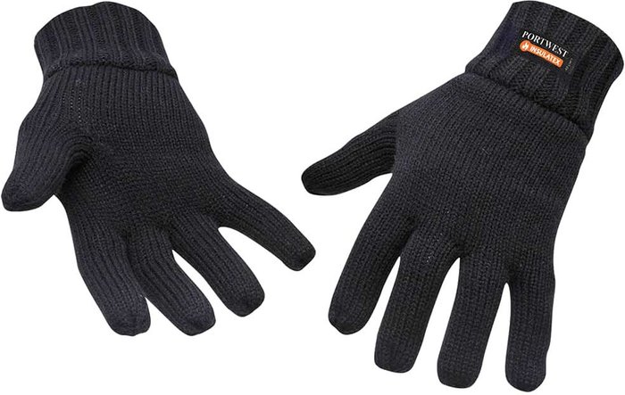 Tooled Up | Portwest Portwest Insulatex Lined Knit Gloves Black One Size Portwest Portwest Insulatex Lined Knit Gloves Black One Size