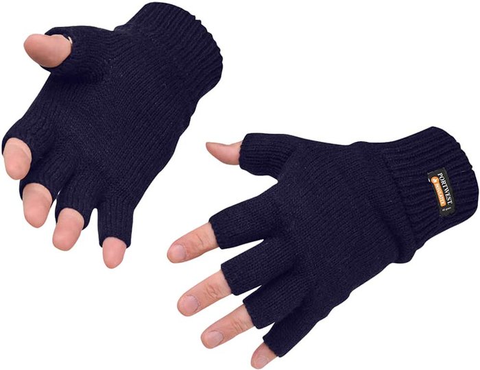 Tooled Up | Portwest Portwest Fingerless Insulatex Lined Knit Gloves Navy One Size Portwest Portwest Fingerless Insulatex Lined Knit Gloves Navy One Size