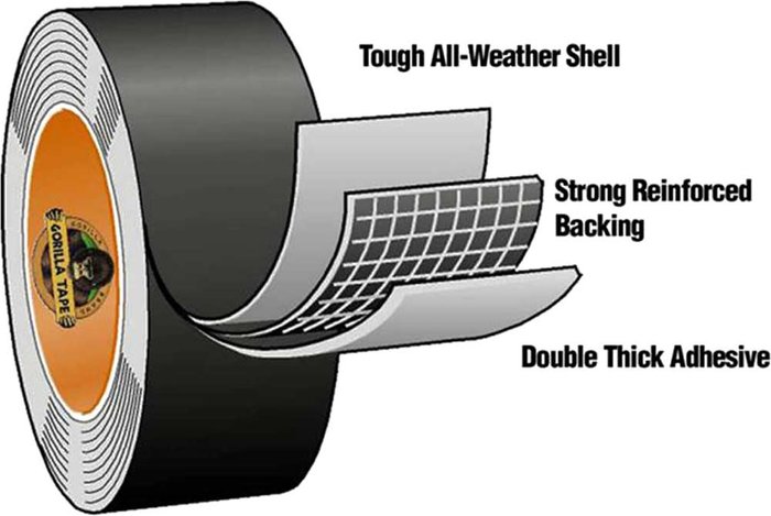 Tooled Up | GORILLA 3044011 Black Cloth Tape - 48MM X 32M - Gorilla GORILLA 3044011 Black Cloth Tape - 48MM X 32M - Gorilla