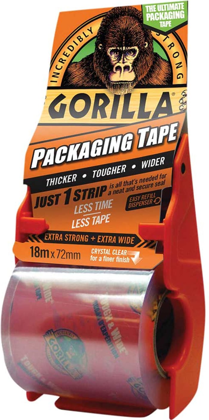 Tooled Up | Gorilla Gorilla Packaging Tape 18m Clear Gorilla Gorilla Packaging Tape 18m Clear