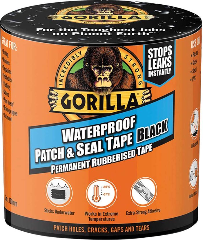 Tooled Up | GORILLA GLUE Gorilla Glue - Waterproof Patch & Seal Tape 101.6mm x 3.04m GORILLA GLUE Gorilla Glue - Waterproof Patch & Seal Tape 101.6mm x 3.04m