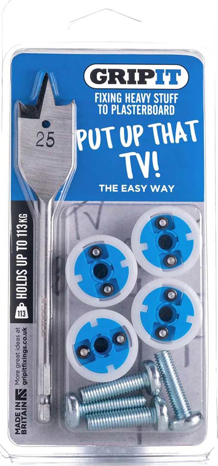 Tooled Up | Gripit Gripit Complete Plasterboard TV Bracket Mounting Kit Gripit Gripit Complete Plasterboard TV Bracket Mounting Kit